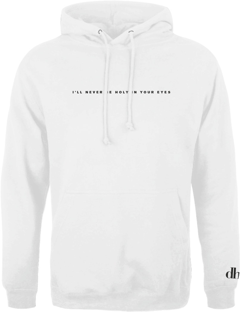'holy' White Hoodie - Hoodie (1000x1200), Png Download