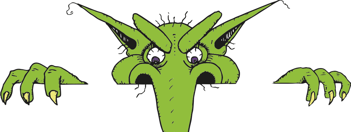 Gobblin' Goblins - Goblin Png (1170x440), Png Download
