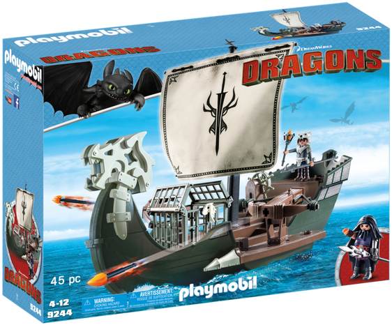 Playmobil How To Train Your Dragon Drago's Ship Building - Train Your Dragon Playmobil (700x700), Png Download