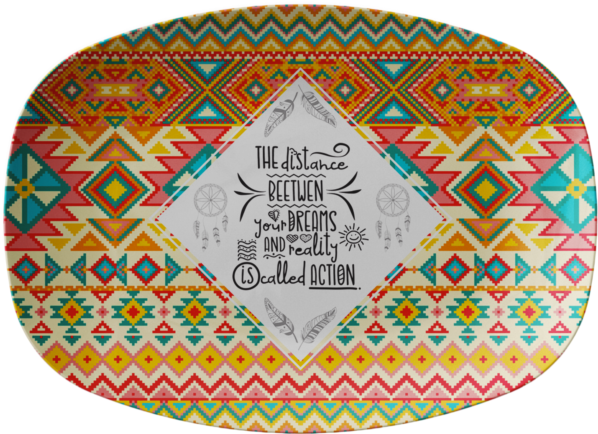 Aztec Inspired 10 X 14" Serving Platter - Aztecs (2000x2000), Png Download