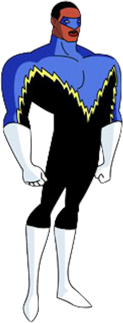 Black Lightning - Cartoon (420x1080), Png Download