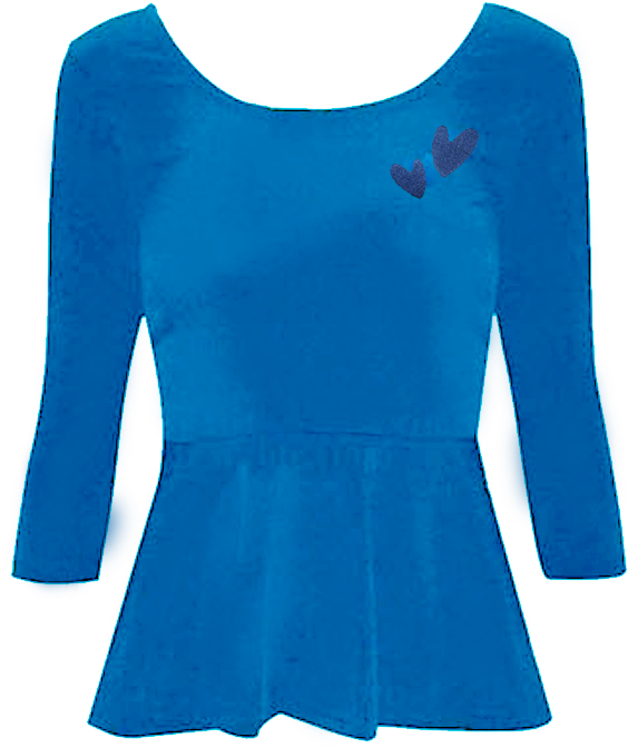 Carizine-blue - Manteau En Laine Cuir (750x750), Png Download