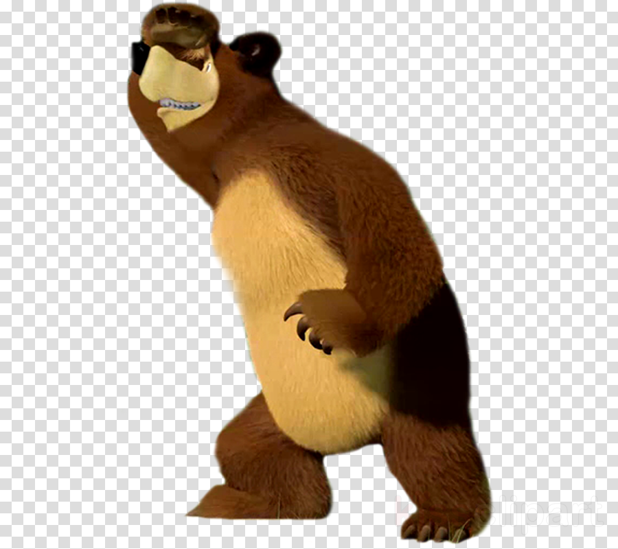 Masha Y El Oso Oso Png Clipart Bear Clip Art - Pen Drawing No Background (900x800), Png Download