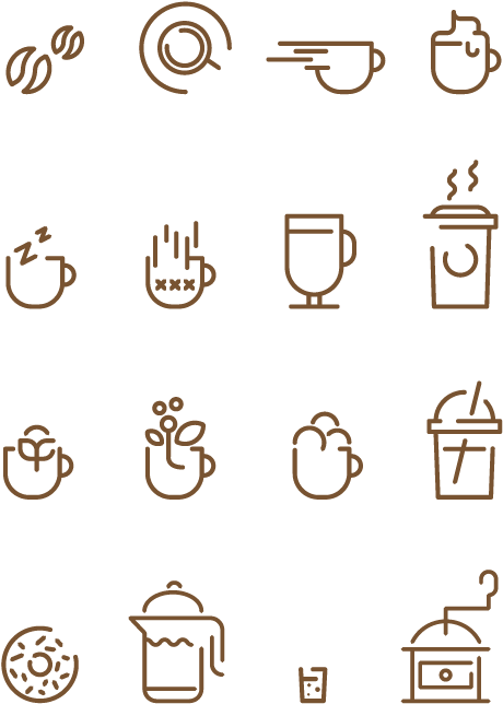 Icon Design For A Coffee Type - Type Of Icon Design (596x792), Png Download