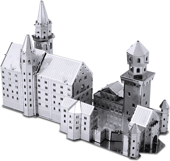 Picture Of Neuschwanstein Castle - 3d Metal Models Swan Castle (620x619), Png Download
