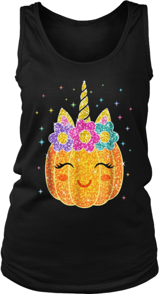 Cute Unicorn Pumpkin Halloween T-shirt - Shirt (960x960), Png Download