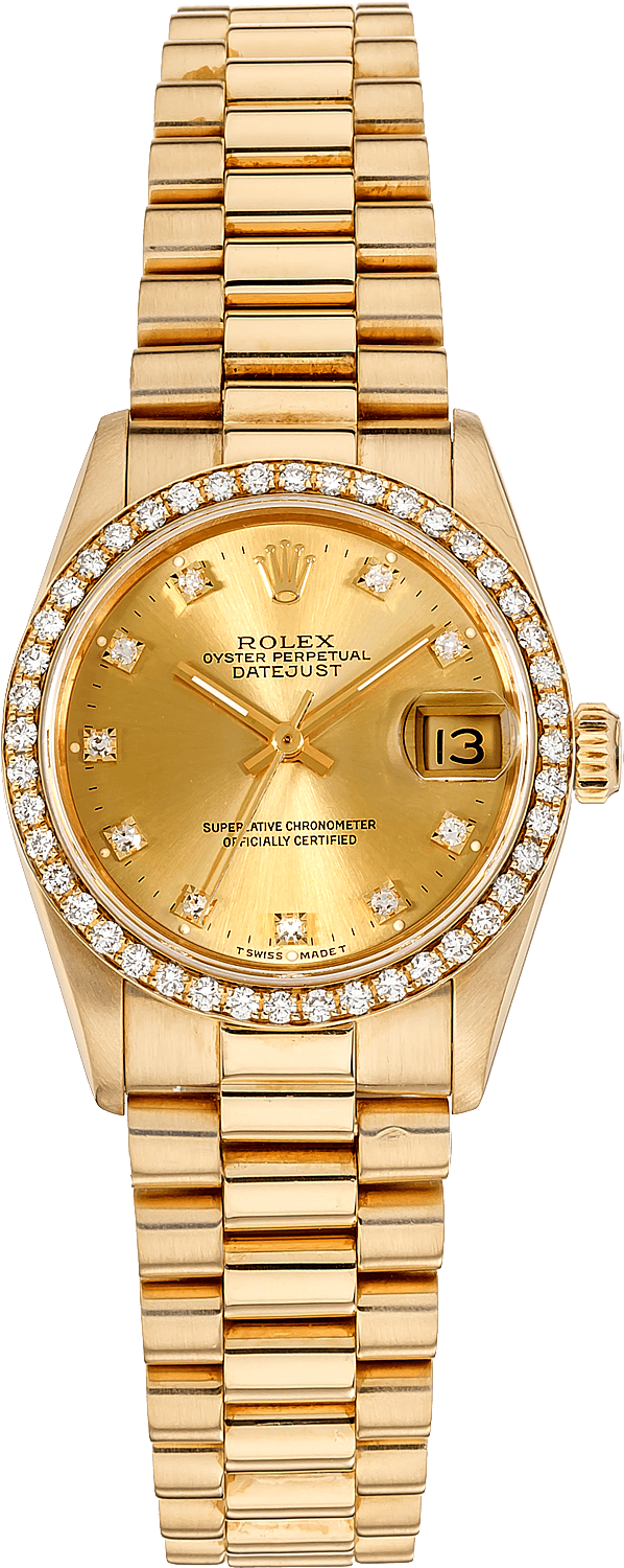 Datejust Yellow Gold Automatic - Rolex Datejust (1000x1500), Png Download