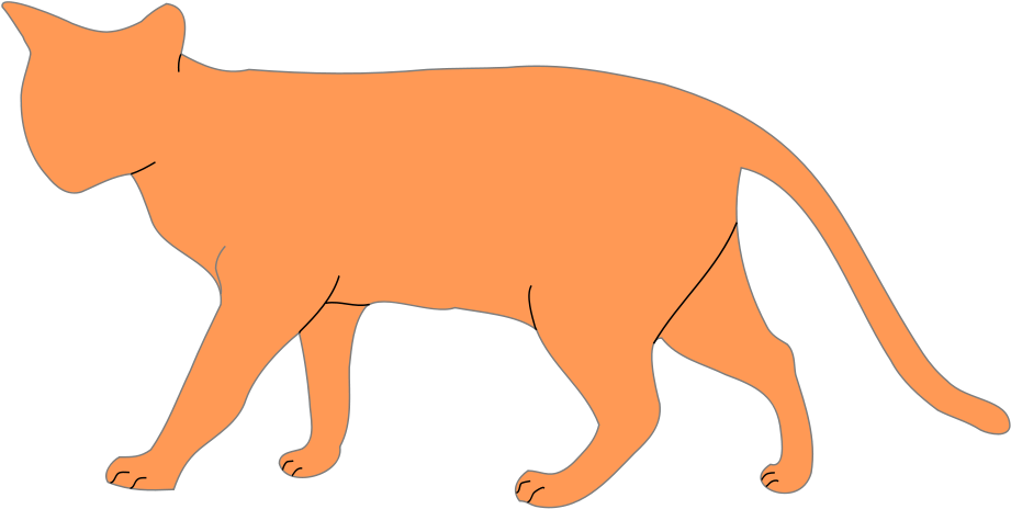 File - Cat Red - Svg - Wikimedia Commons - Cat Black (1024x556), Png Download