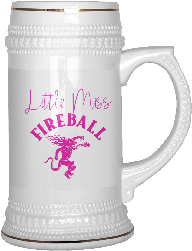 Little Miss Fireball Beer Stein - Fireball Coffee Mug, Coffee Travel Mug, Coffee Thermos, (1024x1024), Png Download