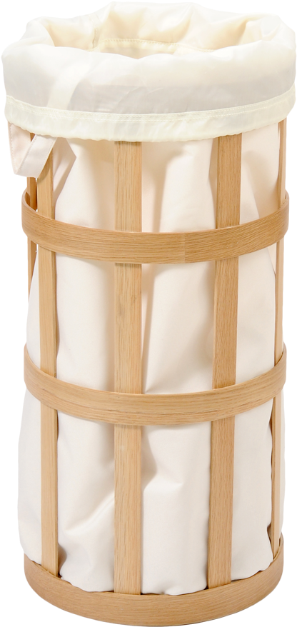 Laundry Basket Natural Oak - Wireworks Laundry Basket Cage Soft White - Natural (900x900), Png Download