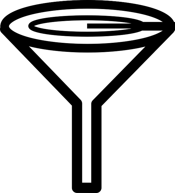Marketing Funnel Icon Png Clip Freeuse Stock - Filter Clipart (581x640), Png Download