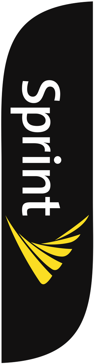 5ft Black Feather Flag Sprint - Graphic Design (1280x1280), Png Download