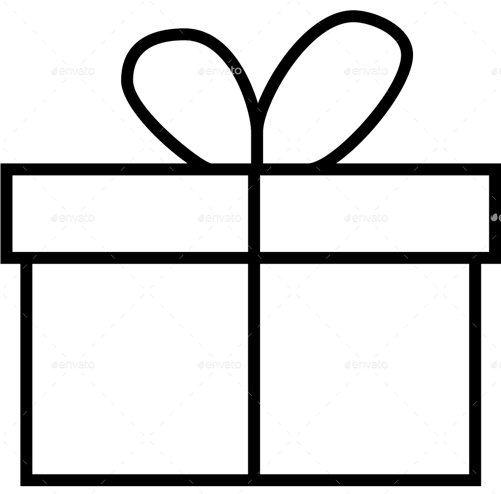 25 Gift Line Icons - Line Art (1024x1024), Png Download