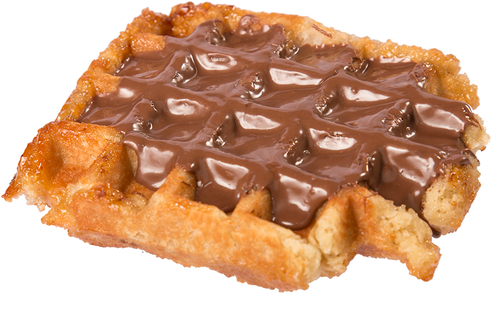 Free Waffles With Nutella - Belgian Waffle (1000x1000), Png Download