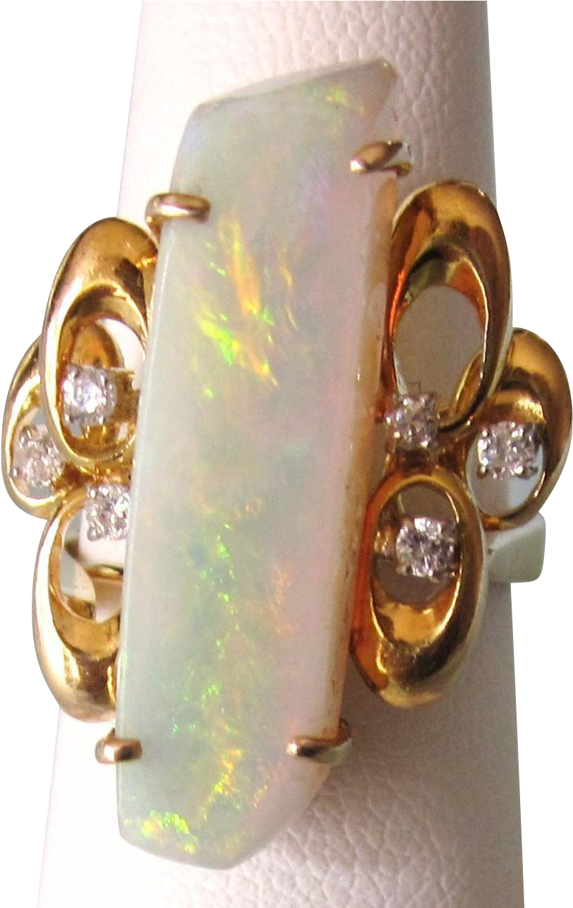 Exquisite 14k Fancy Cut Large Australian Fire Opal - Sale! Exquisite 14k Fancy Cut Large Australian Fire (1285x1285), Png Download