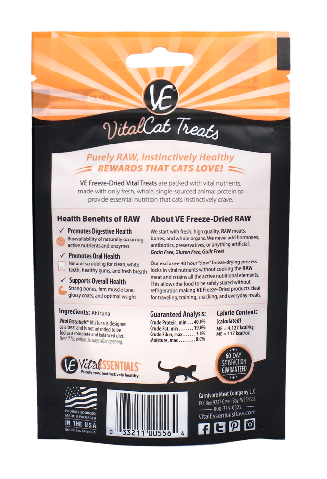 Vital Essentials Vital Cat Freeze Dried Ahi Tuna Cat (666x1000), Png Download