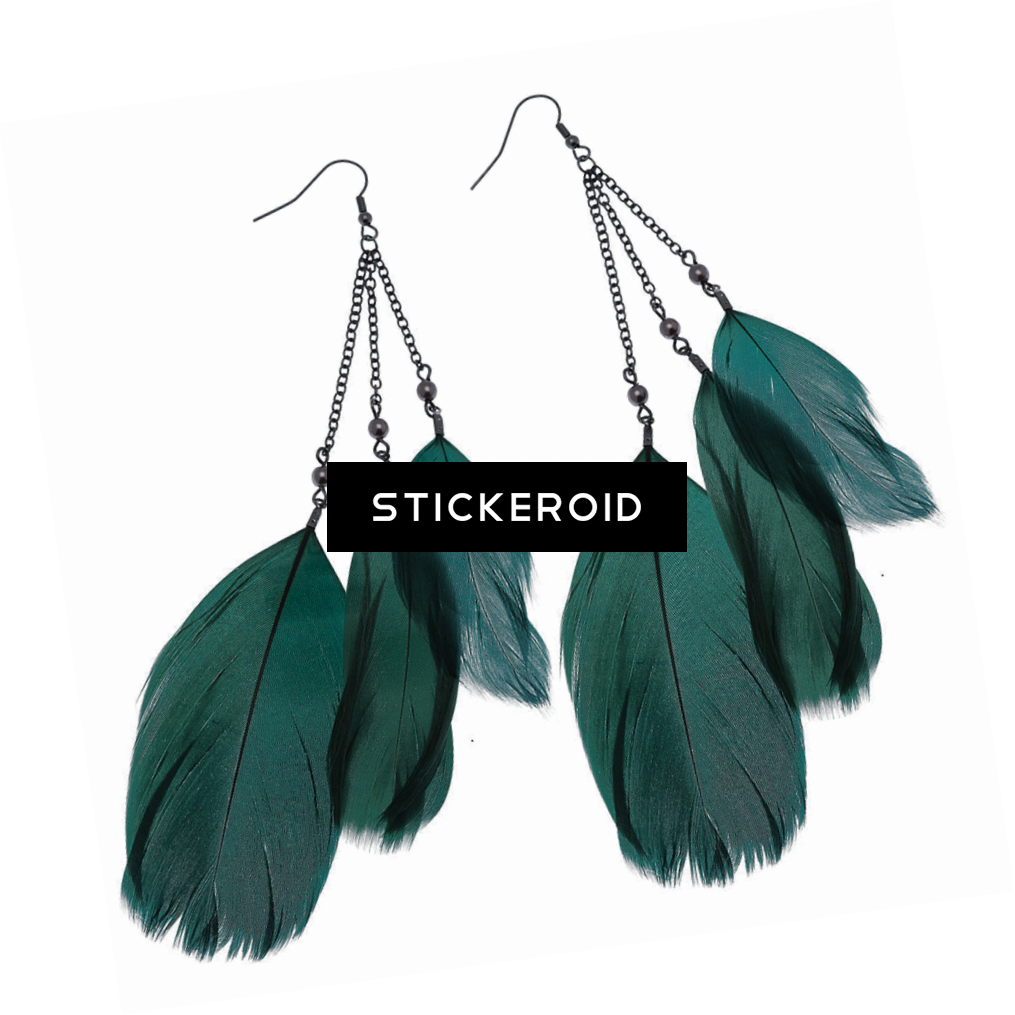 Feather Earrings Jewelry - Earrings (1015x1015), Png Download