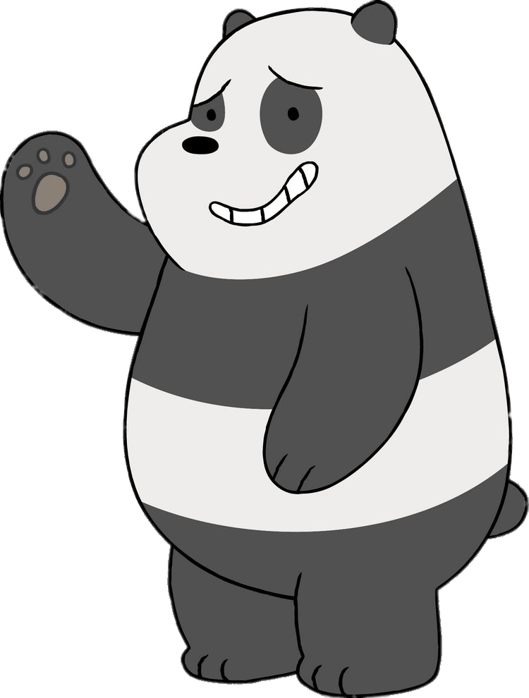 At The Movies - Griz Panda We Bare Bears (750x990), Png Download