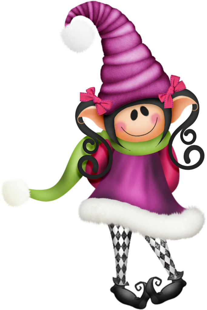 Elves On Overtime - Gnomes In Winter Clipart (683x1024), Png Download