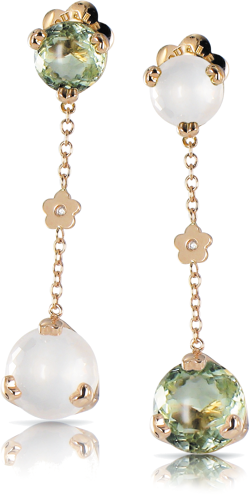 Jewelry Art, Vintage Jewelry, Jewelry Design, Fine - Pasquale Bruni Diamond Pink Gold Prazolite Milky Quartz (1000x1698), Png Download