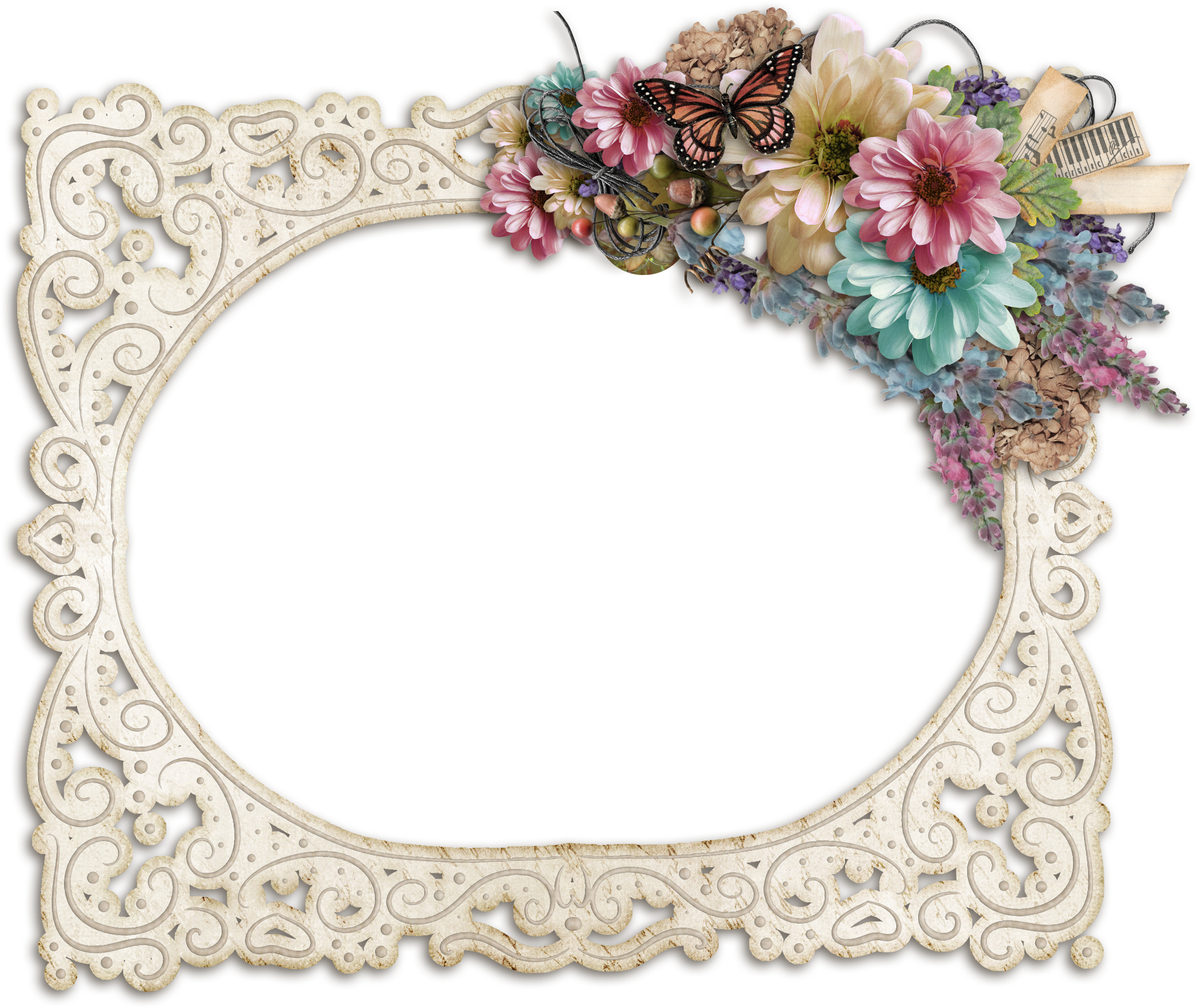 Frame Background, Flower Frame, Paper Frames, Wood (2159x1818), Png Download