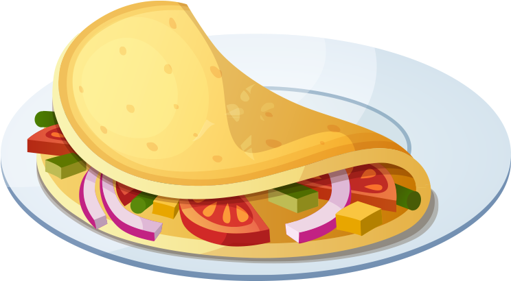 Calzone - Omelette Clipart (889x500), Png Download