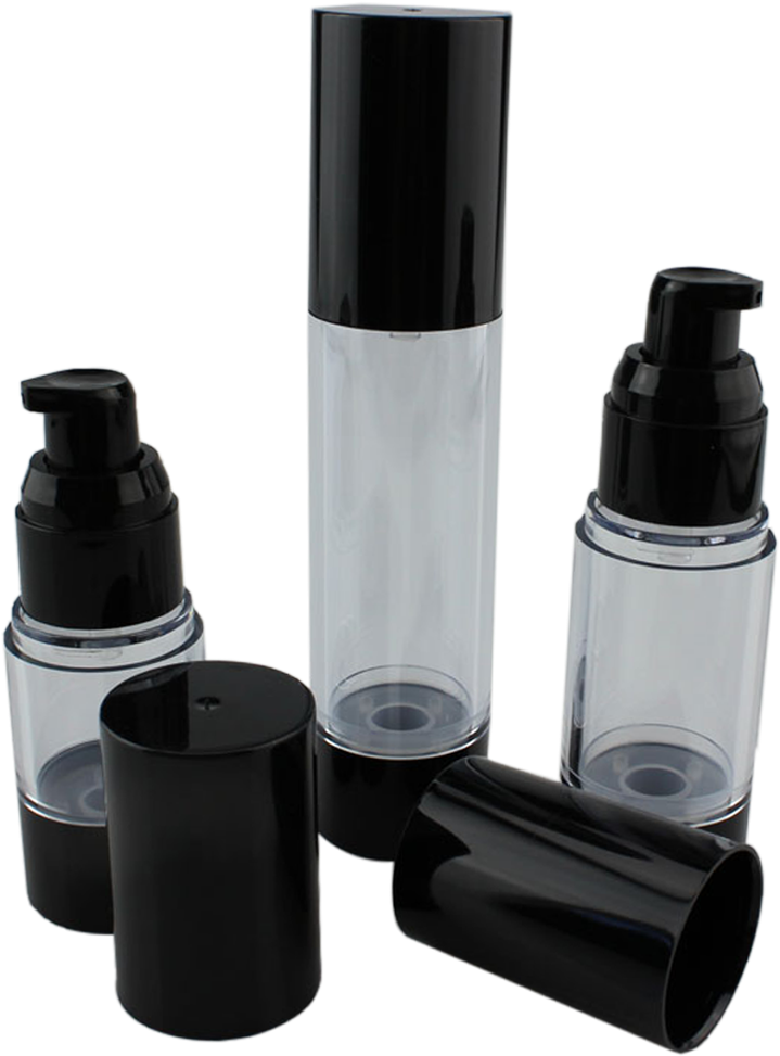Packaging Black Airless Bottle - Bottle (1000x1000), Png Download