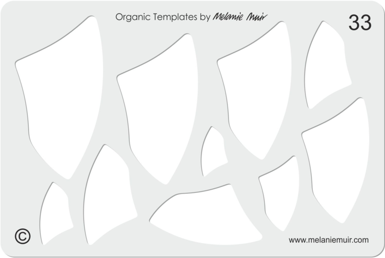 Melanie Mur Organic Template 33 - Stencil (750x750), Png Download
