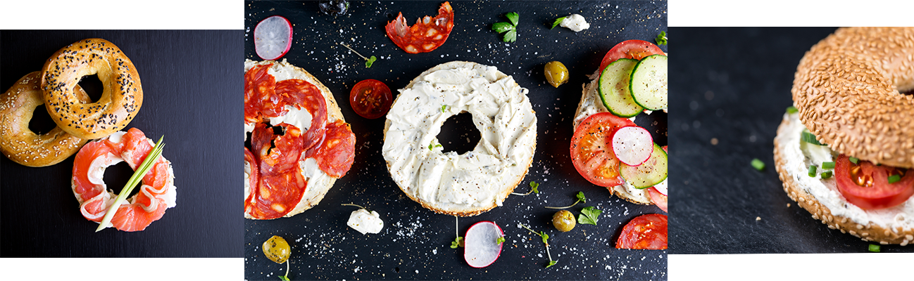 Bagel Montreal - Bagels Background (1298x400), Png Download