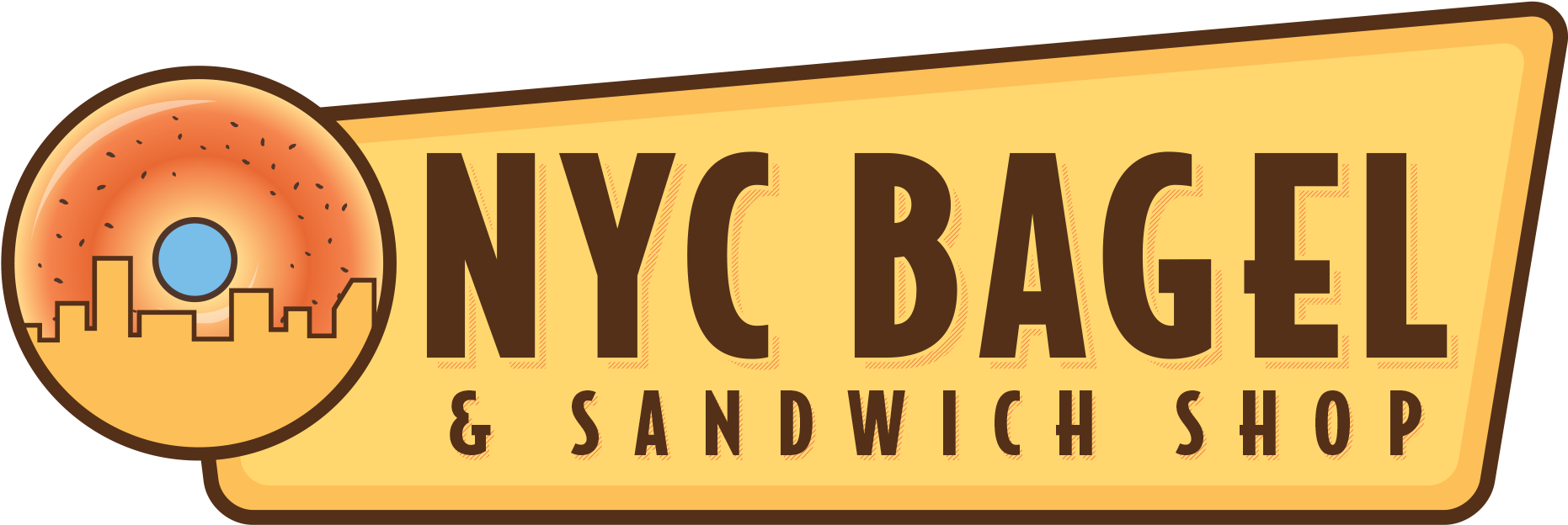 Nyc Bagel & Sandwich Shop - Nyc Bagel And Sandwich Shop (1962x728), Png Download