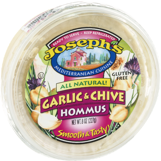 Joseph's Hommus Garlic & Chive (600x600), Png Download