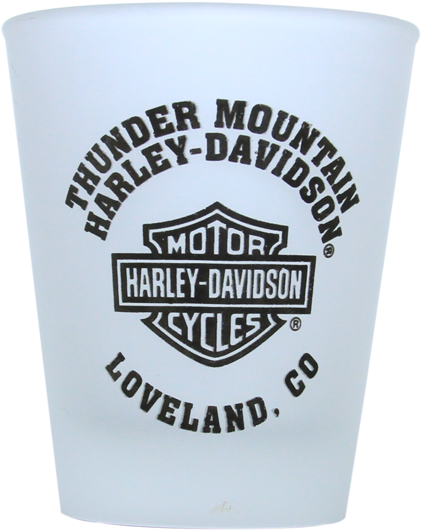Frosted Shot Glass - Harley Davidson (823x1036), Png Download