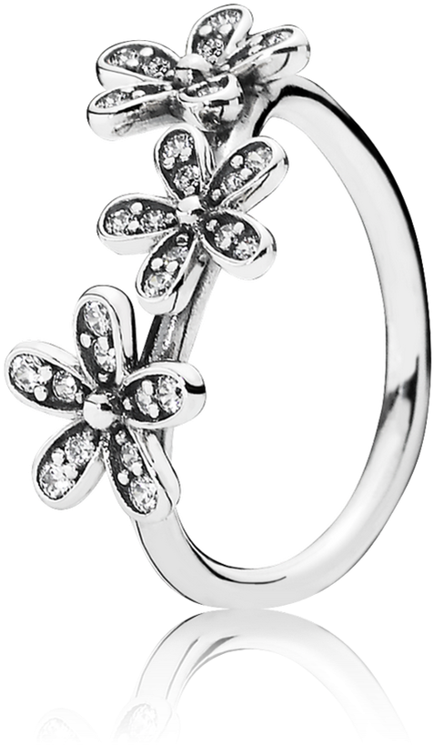 Dazzling Daisies Ring - Dazzling Daisies Ring - Pandora (1000x1000), Png Download
