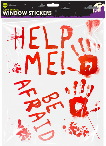 Blood Window Stickers - Generic Halloween Bloody Window Stickers Party Decoration-be (800x620), Png Download