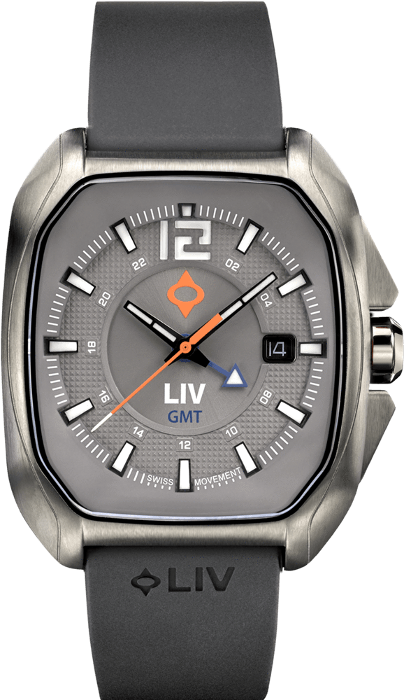 Liv Rebel-gmt Swiss 24 Hour Dual Time Gray Dial - Društvo Pozitivne Energije Rara Astra (1000x1000), Png Download
