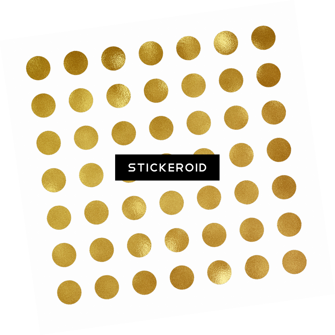 Gold Pattern - 1970s Stickers (1155x1156), Png Download
