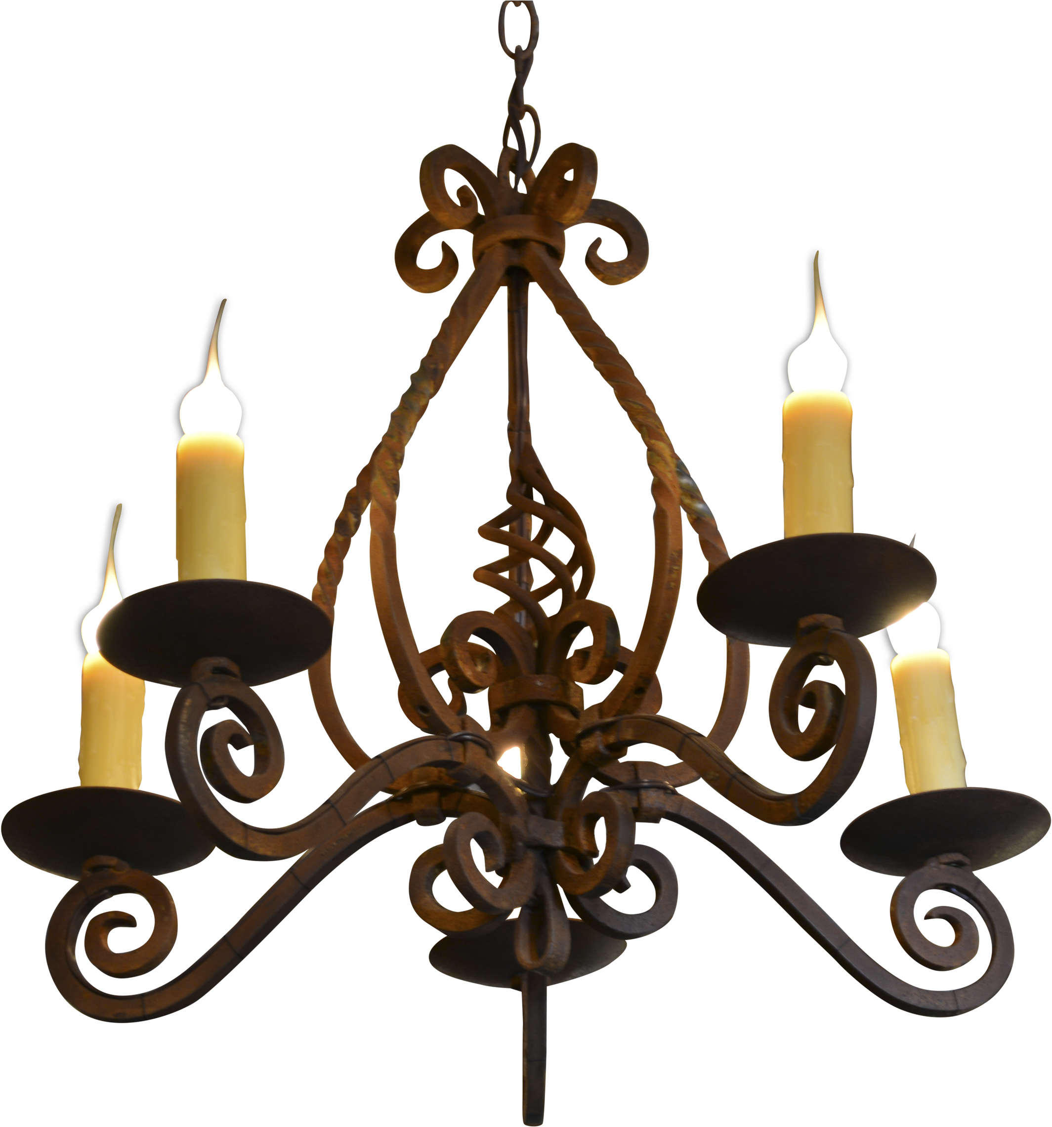 Traditional Transitional Rustic / Folk Chandeliers - Chandelier (2400x2400), Png Download
