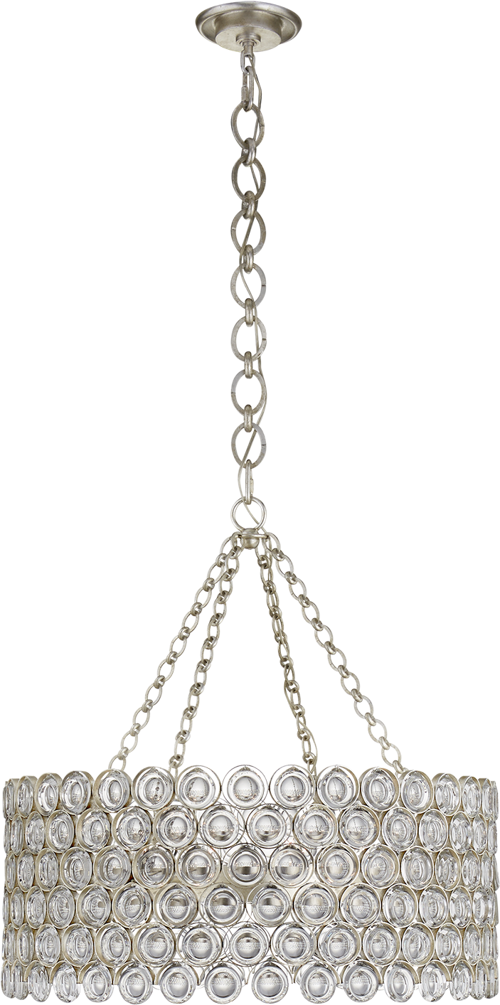 Loop Crystal Drum Chandelier - Aerin Lesina Chandelier (1440x1440), Png Download