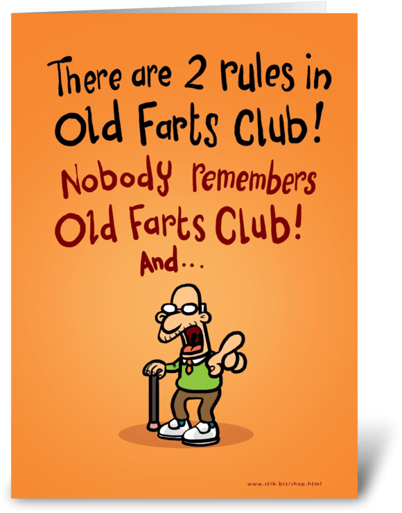 Old Farts Club Father's Day Card Greeting Card - Father's Day Card Front (700x792), Png Download