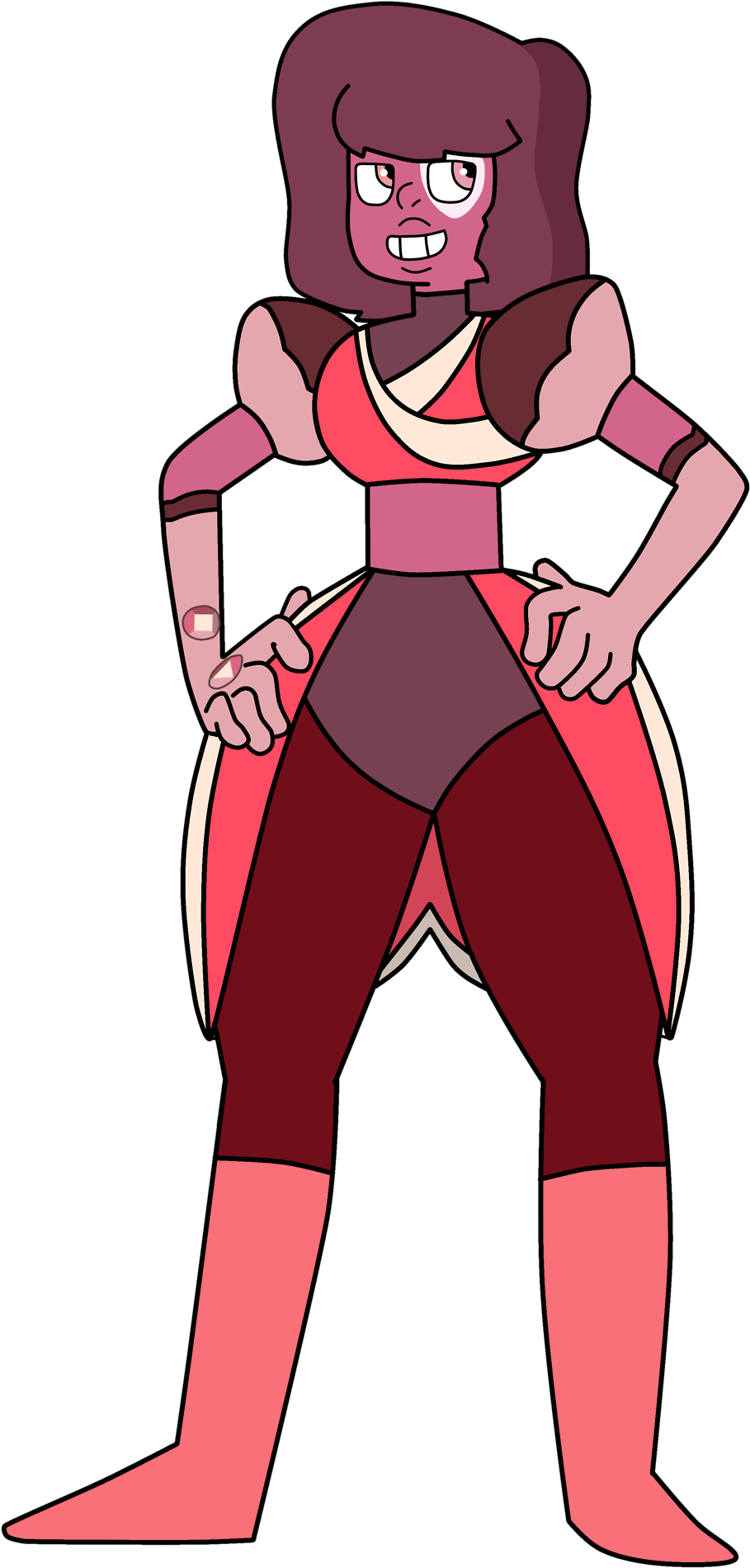 My Malaya Garnet, A Fusion Of Star Ruby And Padparadscha, - Steven Universe Malaya Garnet (925x1920), Png Download