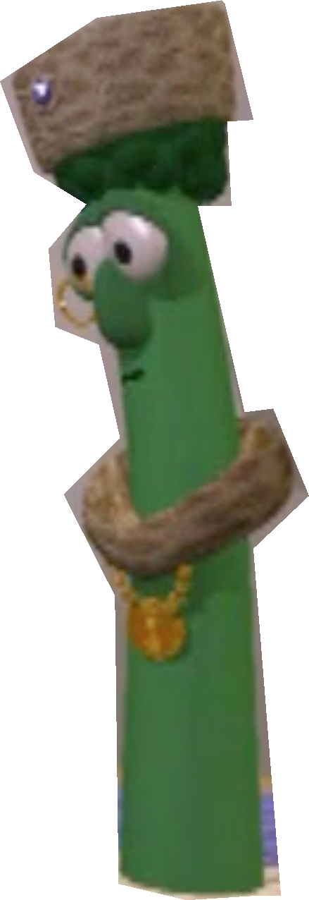 Archibald Asparagus As King Saul - Veggietales Dave And The Giant Pickle Toys (439x1276), Png Download