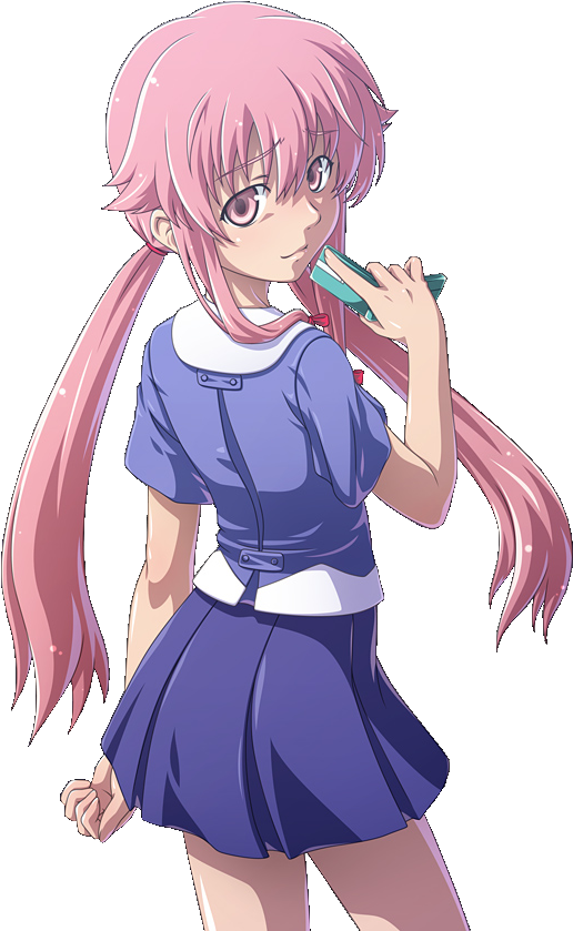 Yuno Gasai - Mirai Nikki Png Yuno (575x864), Png Download