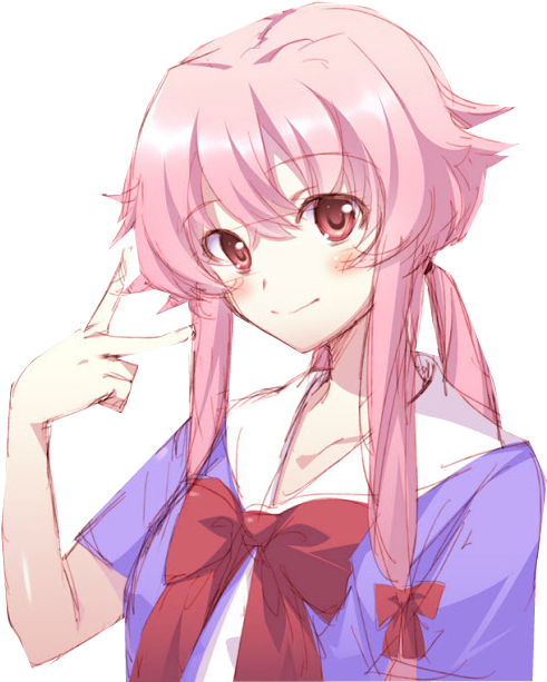 Postado Por Yuno Gasai Às - My Future Diary Yuno (523x640), Png Download
