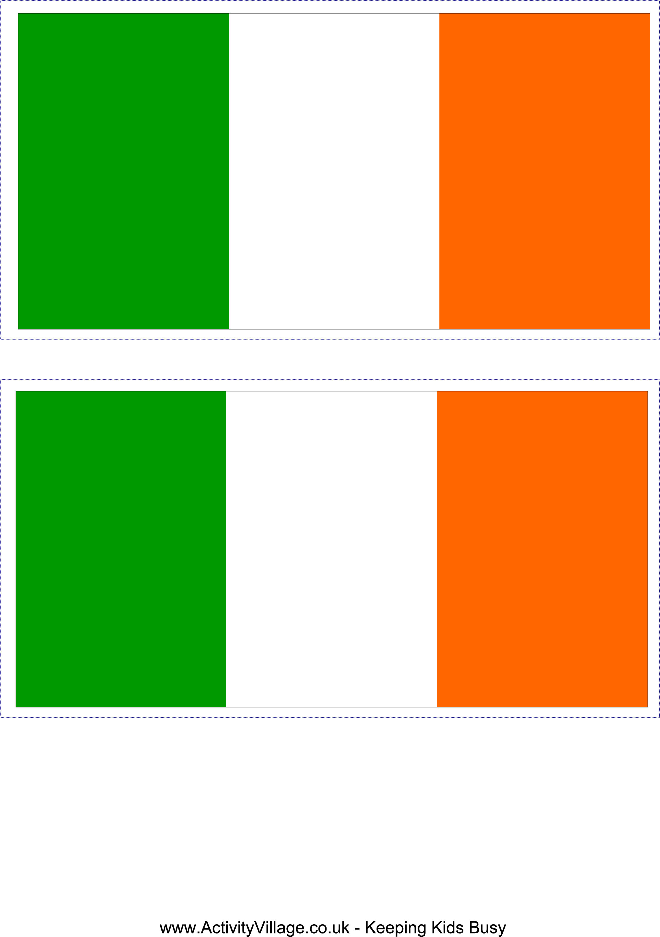 Reward Printable Irish Flag Free Ireland By Donna Theodore - Printable Ireland Flag (2480x3508), Png Download