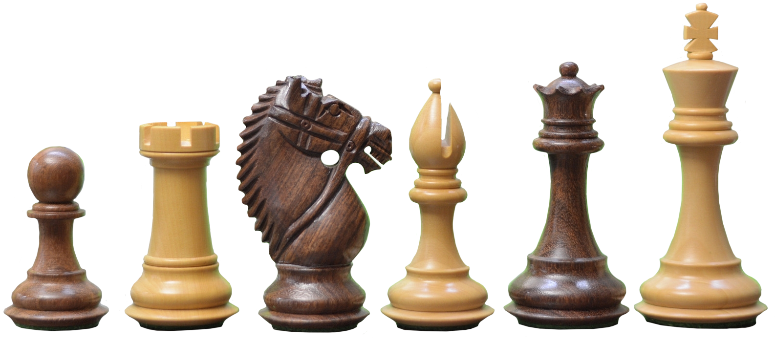 Bug Fix - New Wooden Weighted Staunton Chess Set Bud Rose Wood (1600x900), Png Download