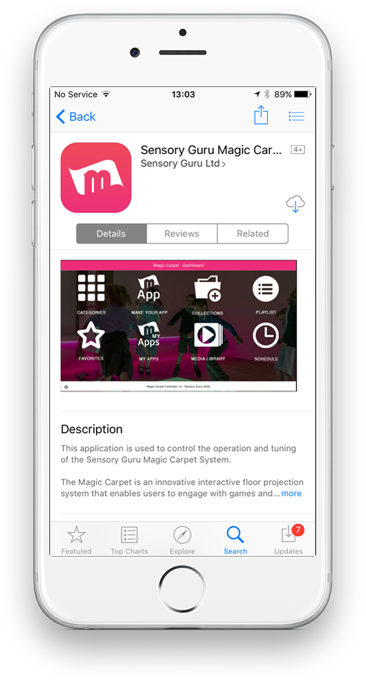 Magic Carpet App For Mobile - Mobile Phone (534x993), Png Download