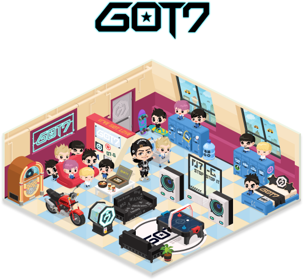 Jacksonwang Bar On Twitter - Got7 - 12 Photo Posters + Sticker Set A3 Size Bromide (600x580), Png Download