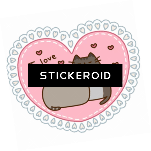 Стикер Pusheen - Love You Cartoon Cats (577x578), Png Download
