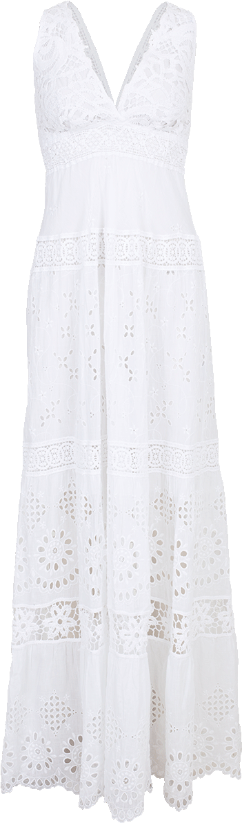 Temptation Positano Europa Lace Maxi Dress In White - Dress (960x1223), Png Download