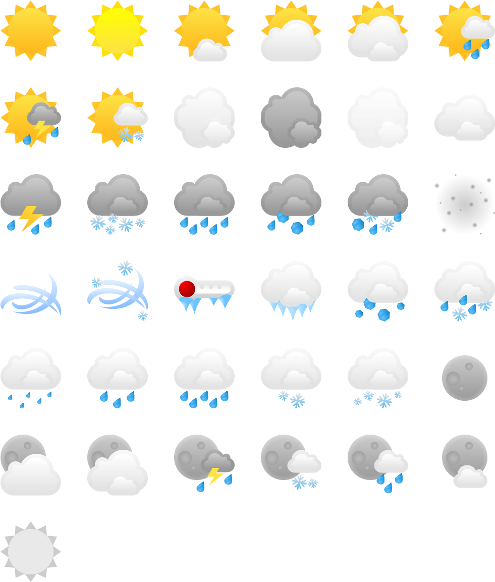 Msn Weather Icons (980x1186), Png Download